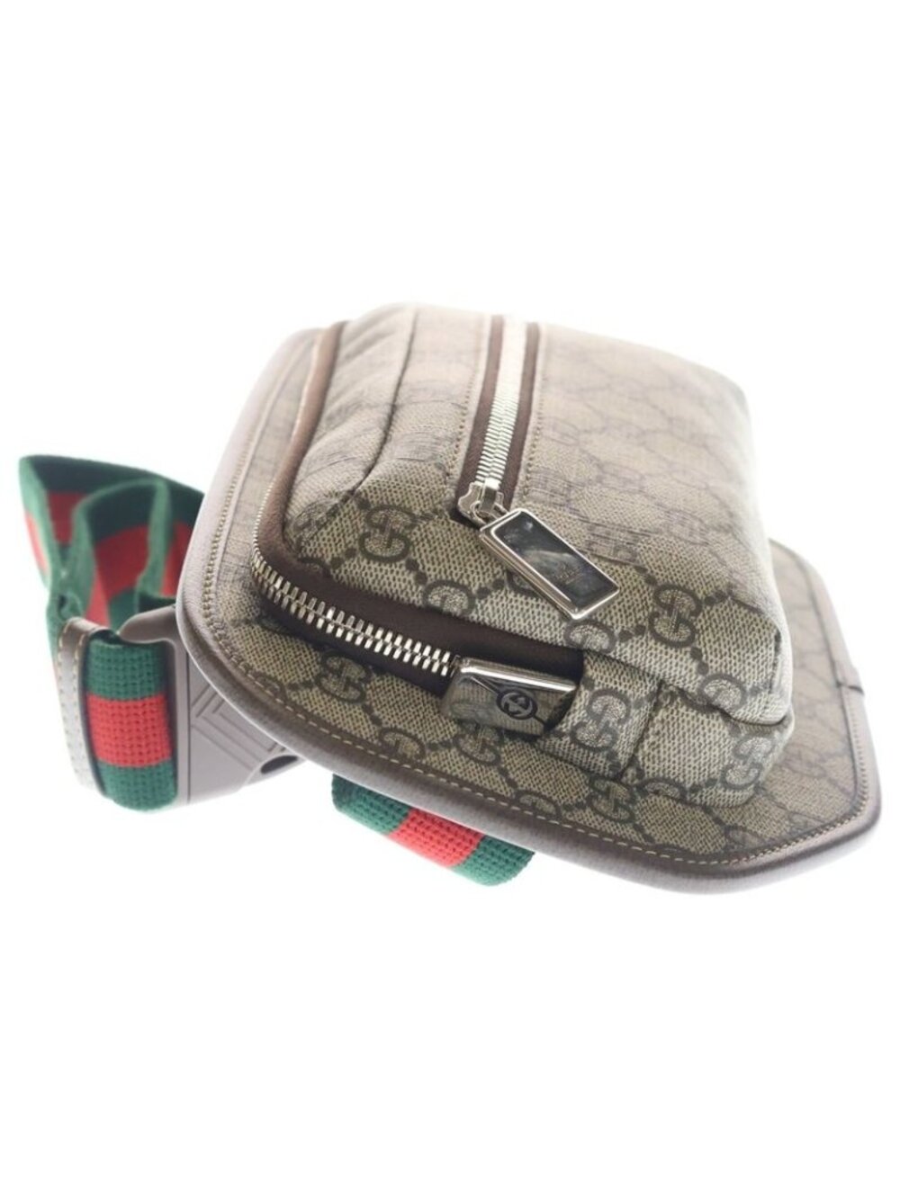 Gucci GG Supreme Belt Bag Waist Pouch Brown - Picture 3 of 6